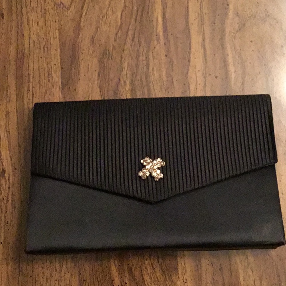 Sasha black satin black purse